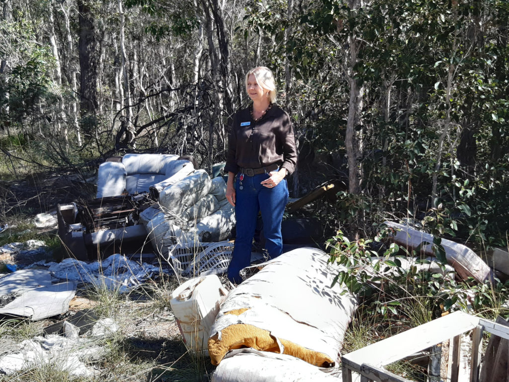 Cr May Mitchell with illegal dumping