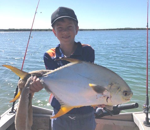 Jack Rethamel with the snub-nosed dart he caught recently.