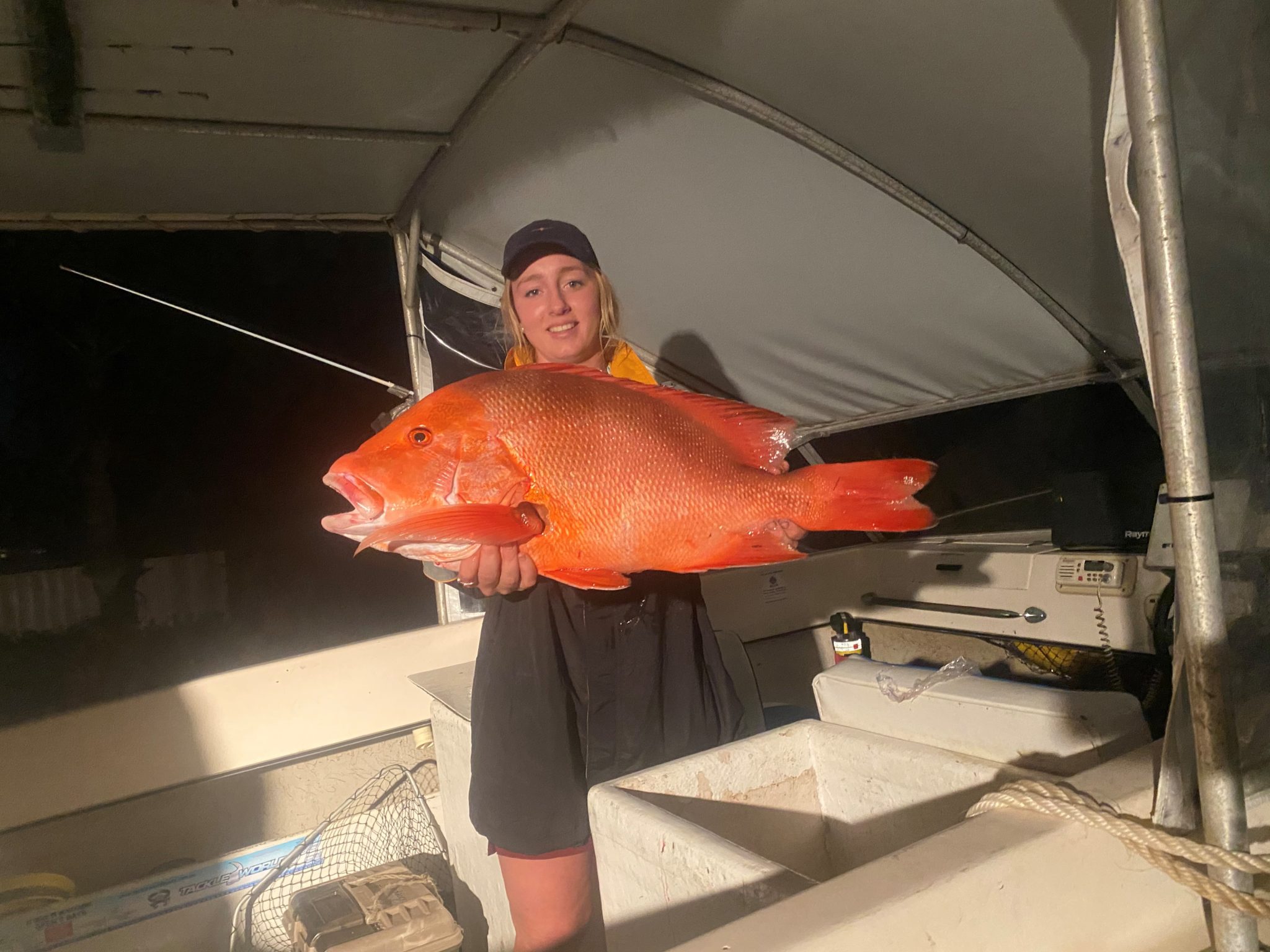 Olivia Zunker with the 10kg red emperor she caught recently.