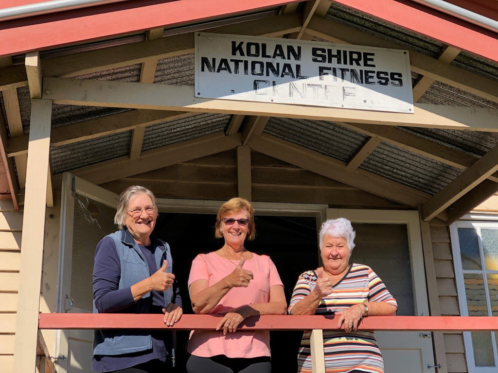 Kolan National Fitness Club executive members (from left) Annette Bust, Cath Manderson (president) and Kay Wilson are thrilled to receive a Community Grant from Council.