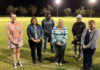 Club members recognised for their outstanding contribution to the club were Wayne Pharaoh and Andrew Cole at rear and (front from left) Jessie-May Volz, Kerri Wills, Yvonne Rowe and Rachel Martin.