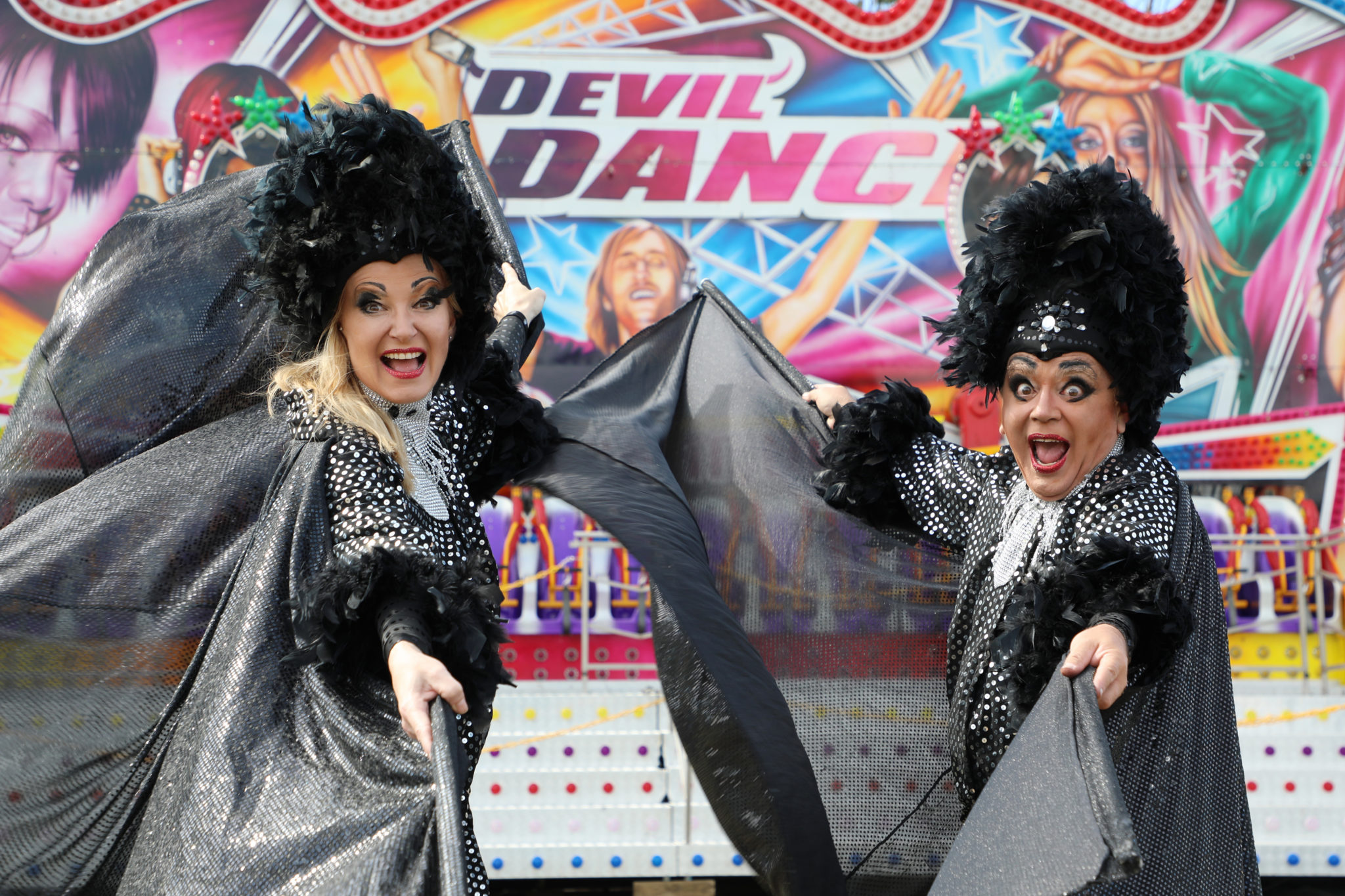 Lisa Douglas and Trevor Green in Drag at the Recreational Precinct.