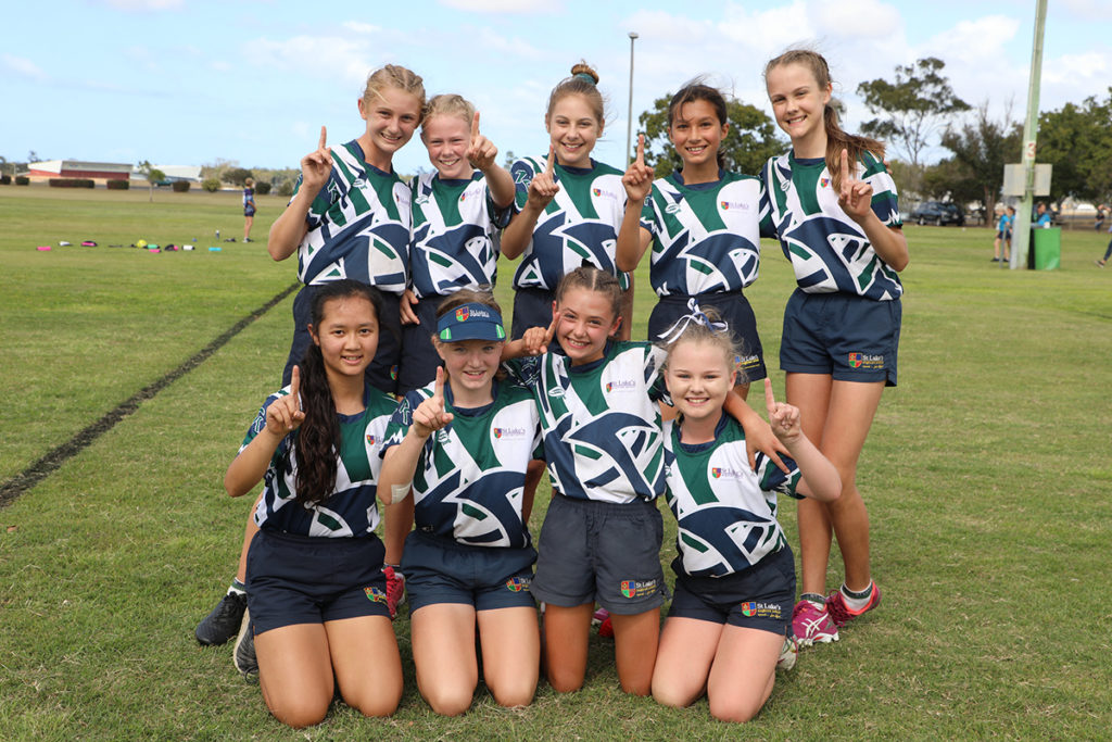 Winners of the Primary All Schools Girls Touch Tournament - St Lukes Anglican School All Girls Team.