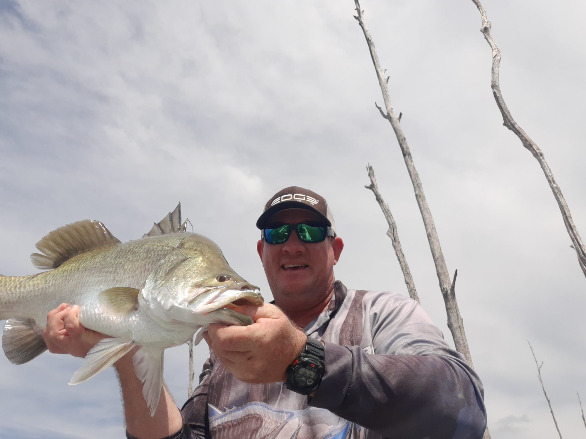 Dale Smith with the nice 81cm barramundi he caught at Lake Monduran last weekend.