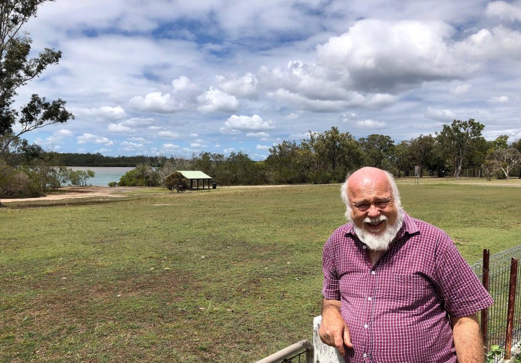 A million-dollar view awaits Merv Hopton in his backyard which provides a panorama of the Burrum River at Buxton.