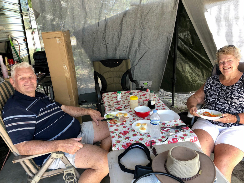 Peter and Janelle are first timers at NRMA Woodgate Beach Holiday Park and are loving it