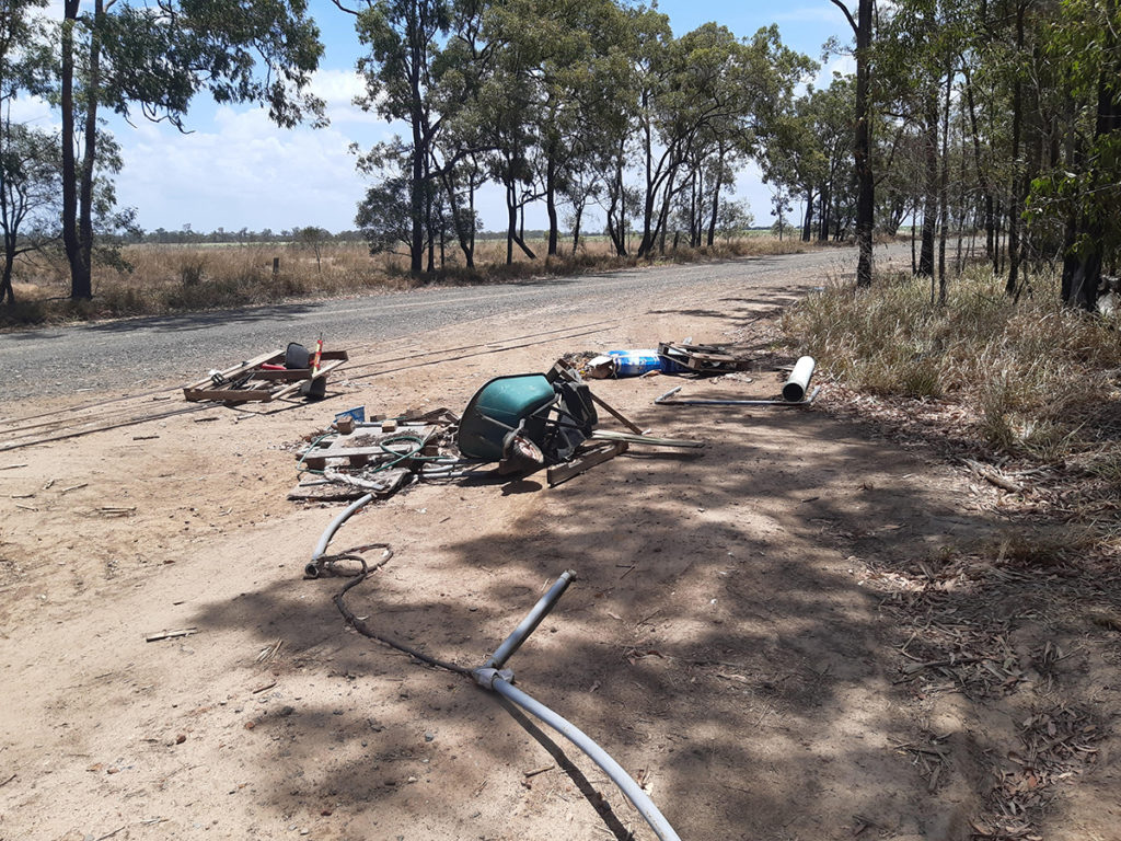 illegal dumping roadside environment