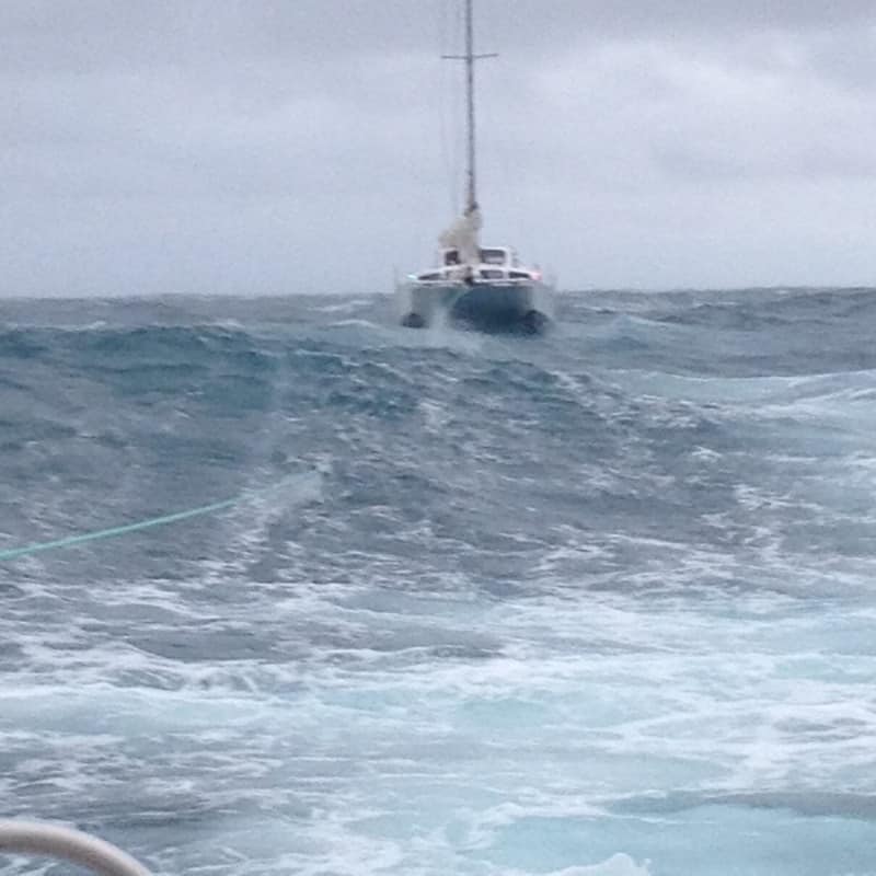 stricken sailing vessel