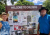 Mobile home travellers with the sign featuring Childers traders