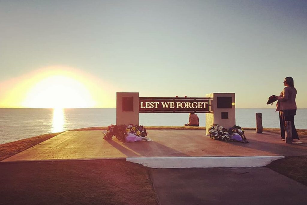 The Dawn Service at Submarine Lookout, Elliott Heads. Photo credit: Elliott Heads Anzac Day Committee