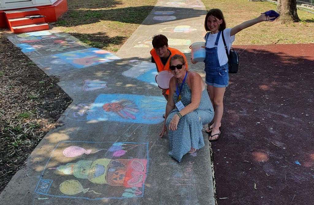 chalk the sidewalk