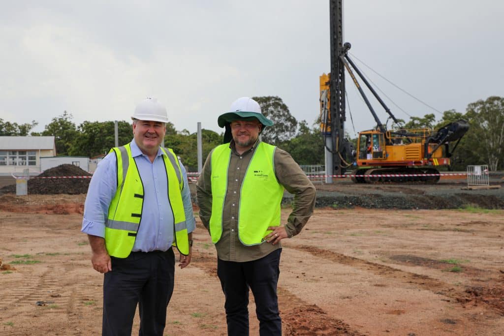 Pile driving aquatic centre