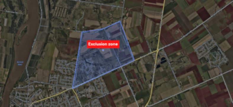 Police exclusion zone