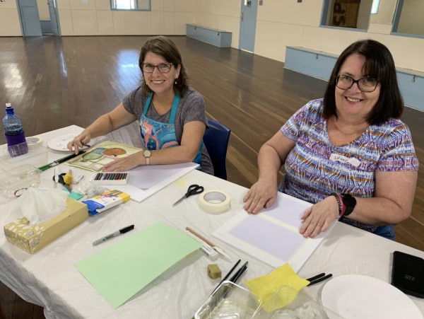 All-abilities art workshop participants