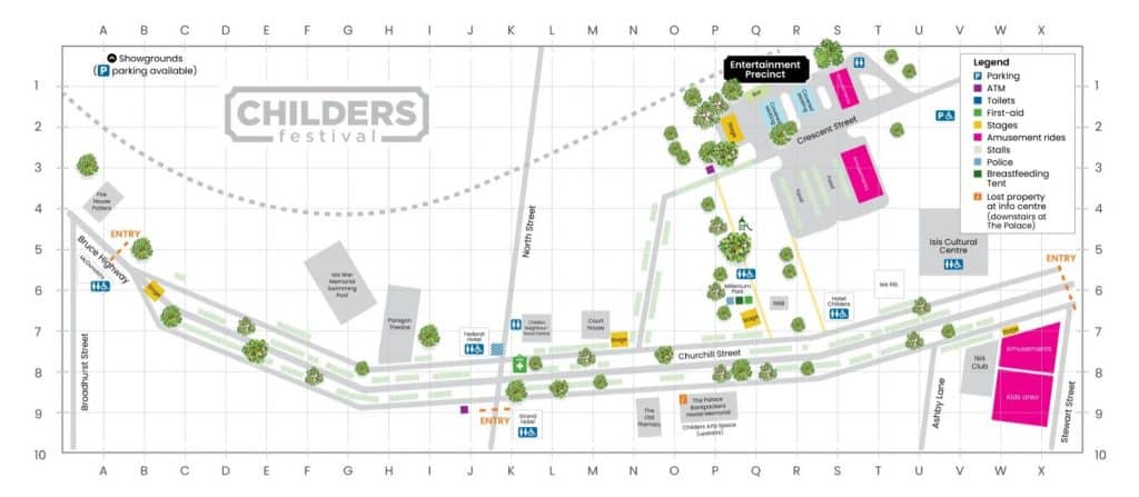 Childers Festival map