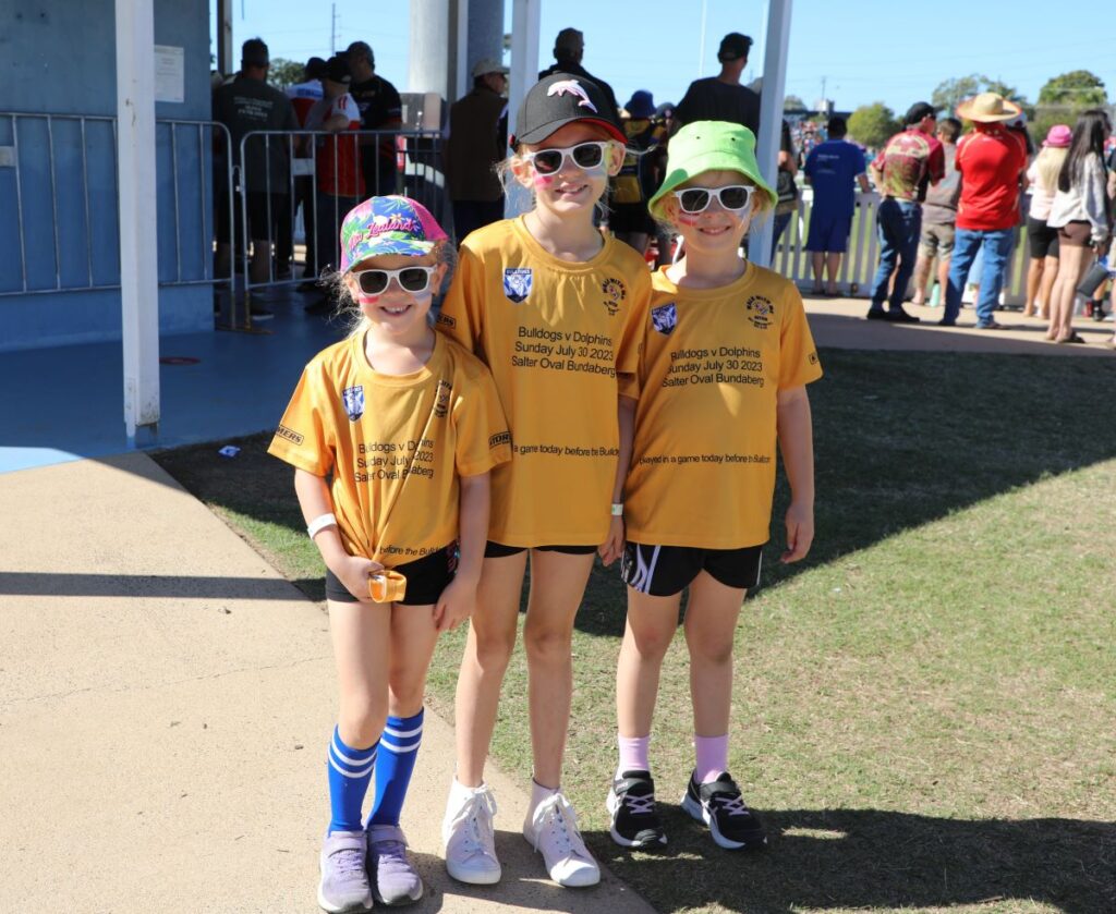 Pheobe Powell, Elianne Shield and Pyper Dorries took part on the All Abilities Rugby League curtain raiser ahead of the NRL clash between the Bulldogs and the Dolphins.