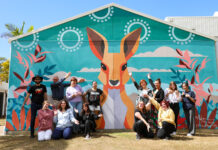 cqu mural Artist in Residence dylan Sarra