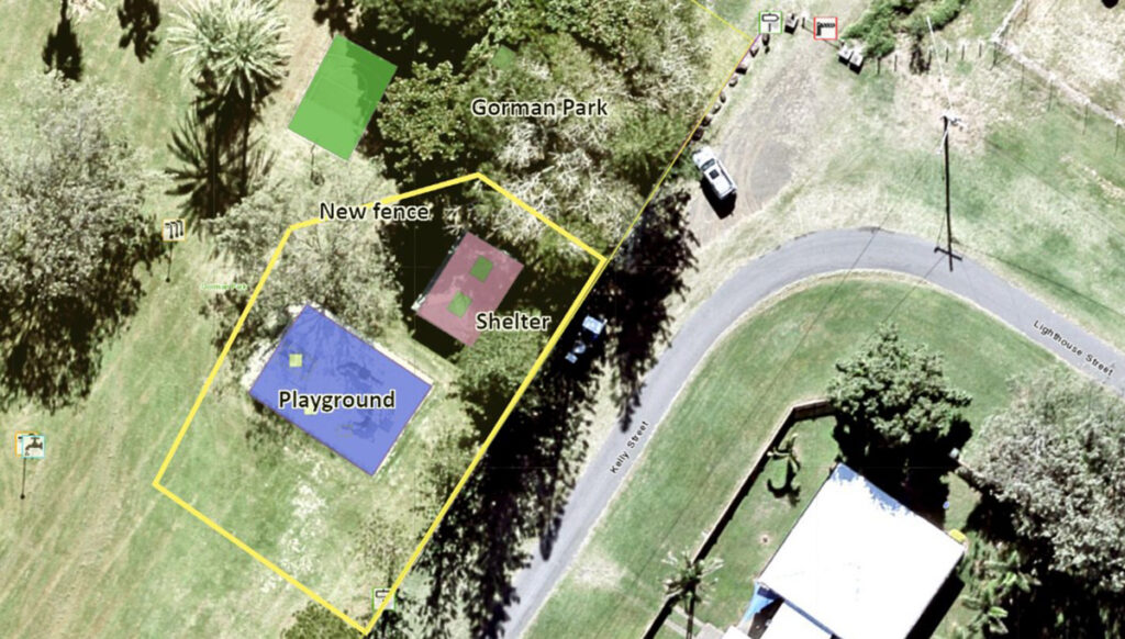 Aerial map of Gorman Park