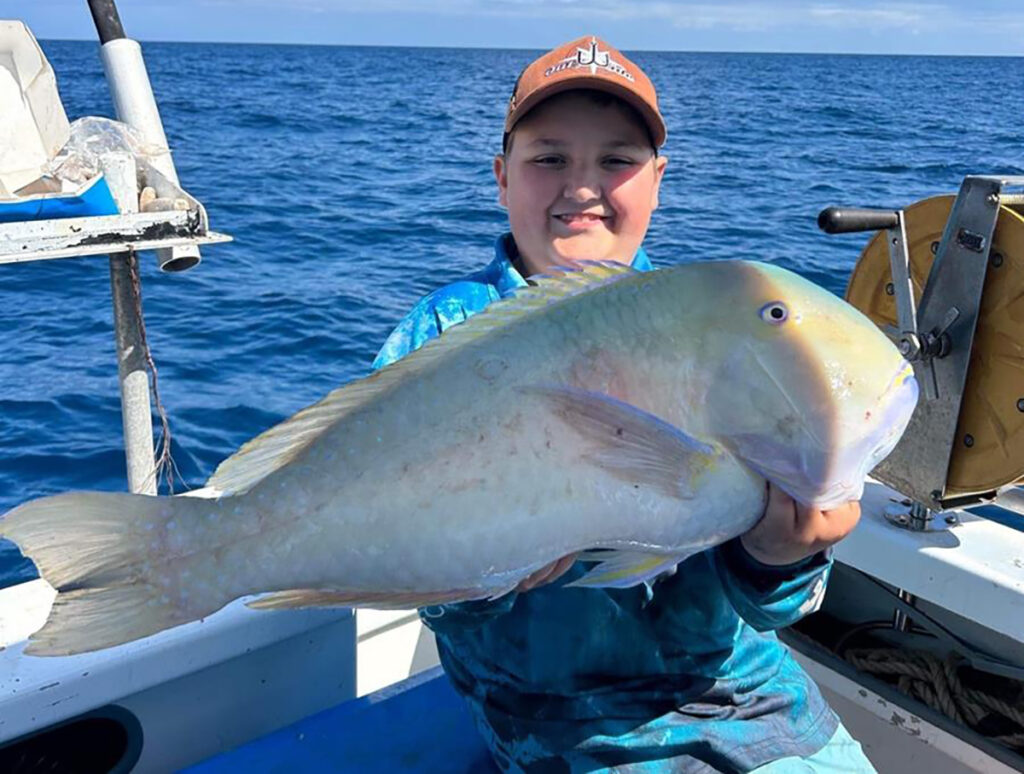 Karda Berthelsen with a big venus tusk fish