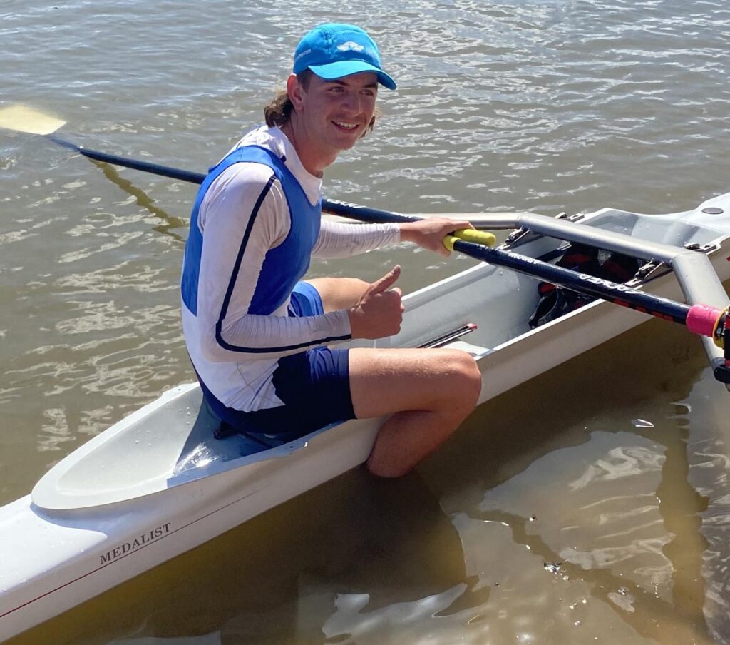 Logan Caville rowing medal Bucca