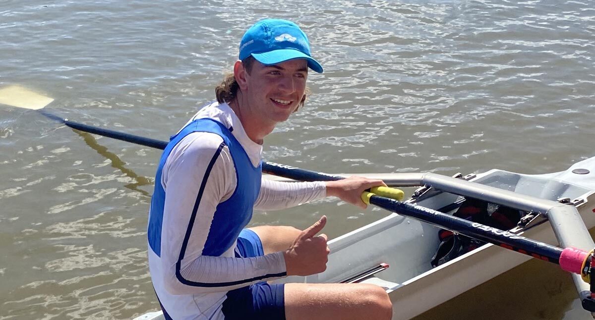Logan Caville rowing medal Bucca