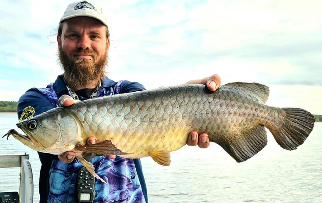 Nelson Philips with a solid 62cm saratoga caught in Lake Gregory earlier this week