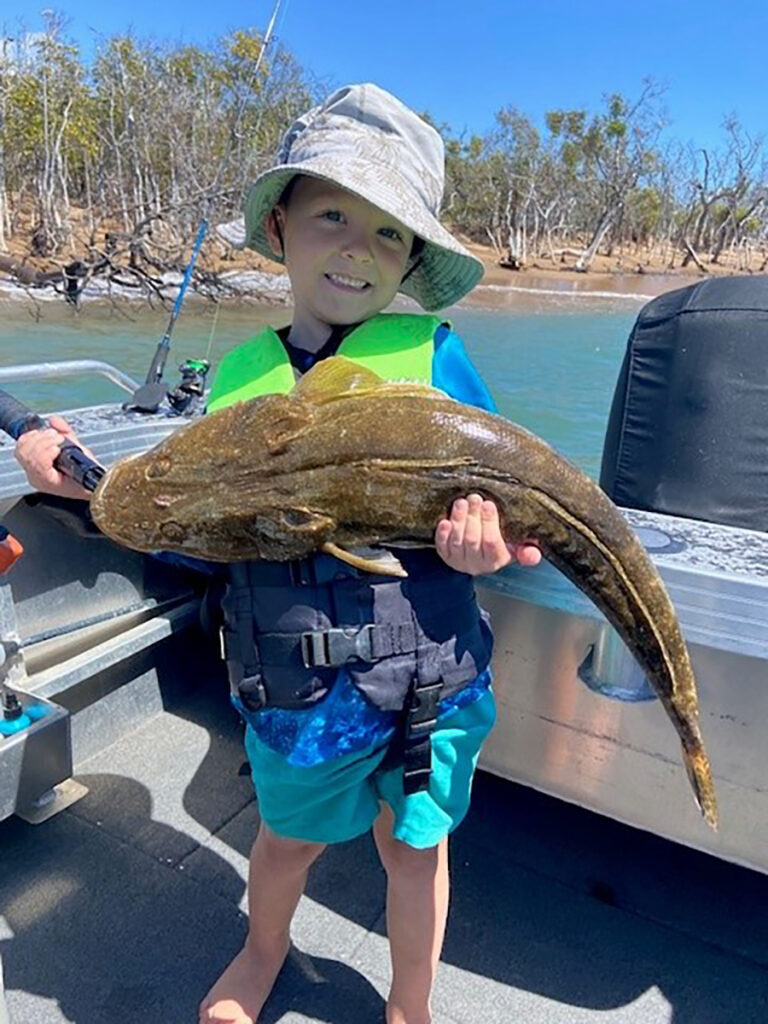 Lawson Morgan with his PB flathead going 72 cm