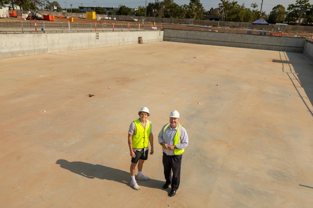 Local Olympian tours aquatic centre project