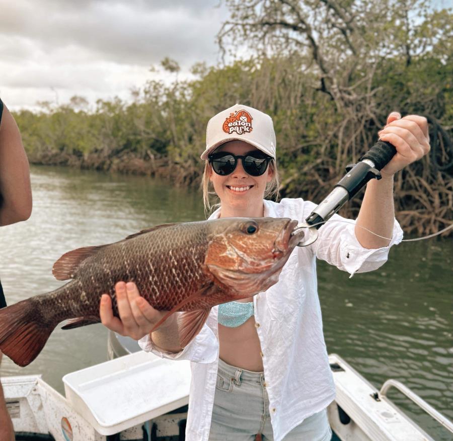 Dana Spokes with a cracking jack. cracking catches fishing