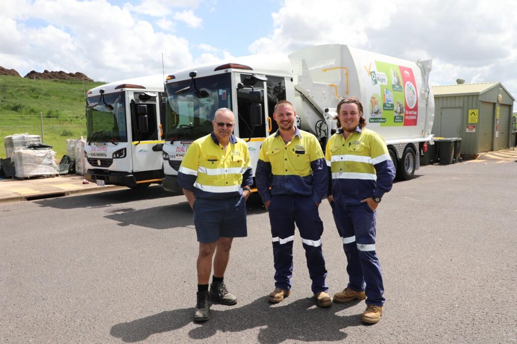 waste and recycling team bin collection