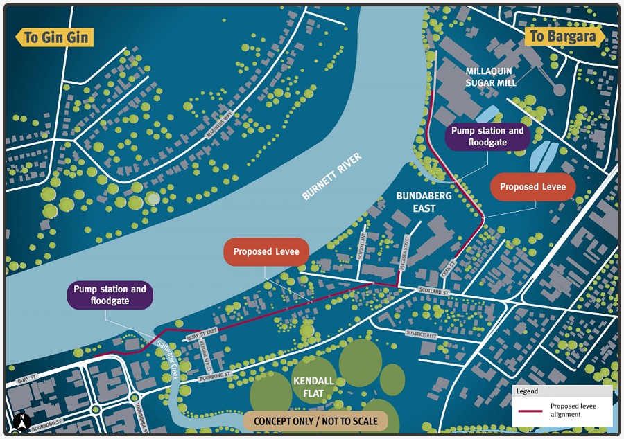 Bundaberg East levee concept design