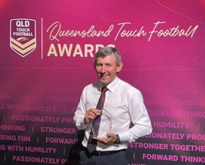 Queensland Touch Football Volunteer of the Year Award winner David Field.