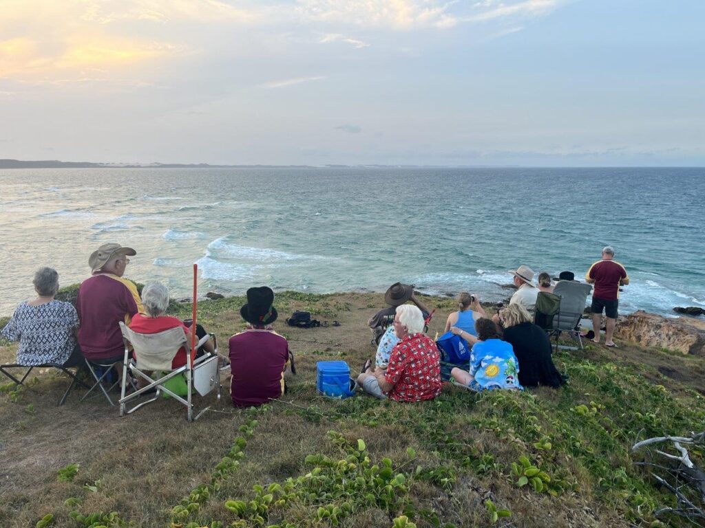 The group at Waddy Point sunset viewing. Bundaberg 4WD Club