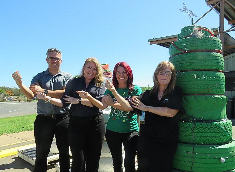Members of Bundaberg Regional Council's Waste & Recycling team who stepped up to the Wide Bay Councils Blood Challenge (l-r) David Zorzan, Monika Osborne, Kerry Dalton and Kay Wust.