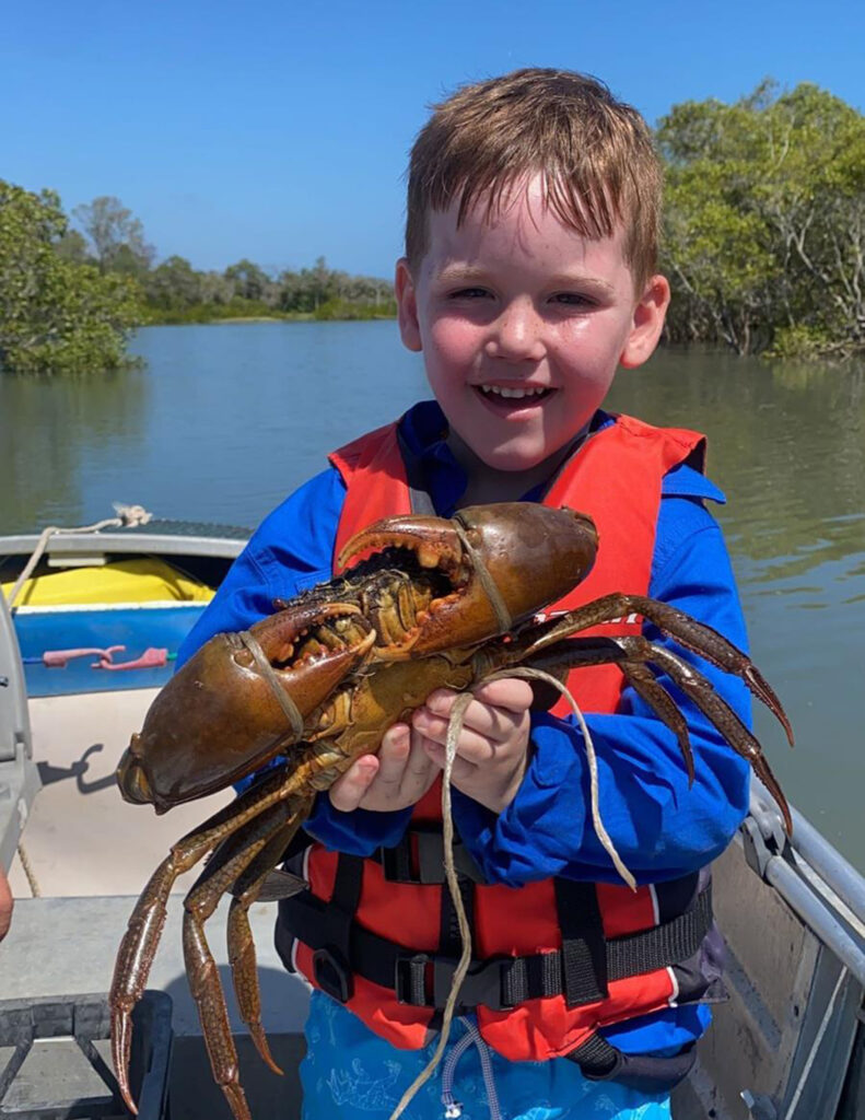 Ruben with a big mud crab.