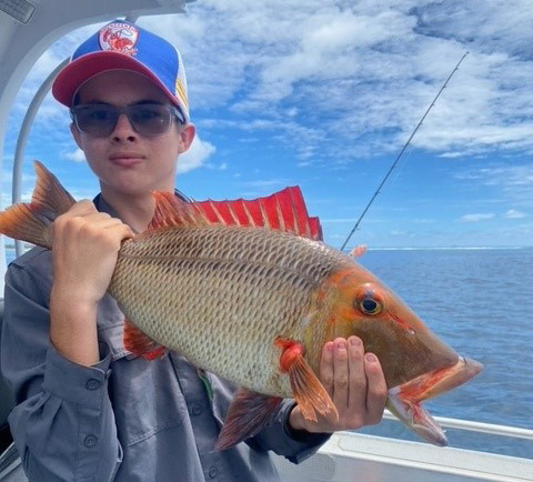 Tex Harris with a cracking red throat. quality fishing