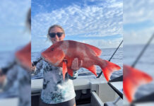Maddie Phillips with a great quality red emperor.