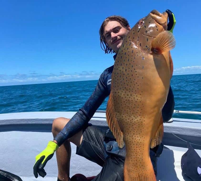 Matt Crombie with a stud trout.