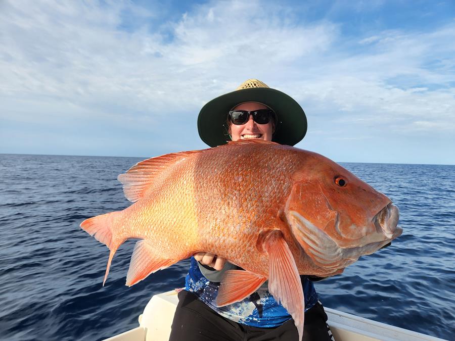 Tab Loveday with a stonking 10kg red.