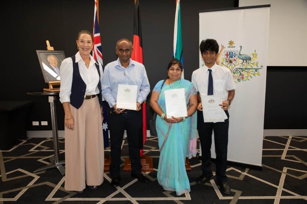 Citizenship ceremony Dayah family