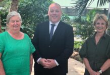 Robyn Deer, Head of Senior School and Matthew Hughes Principal of St Luke’s Anglican School and CEO of Bridges Health & Community Care Sharon Sarah