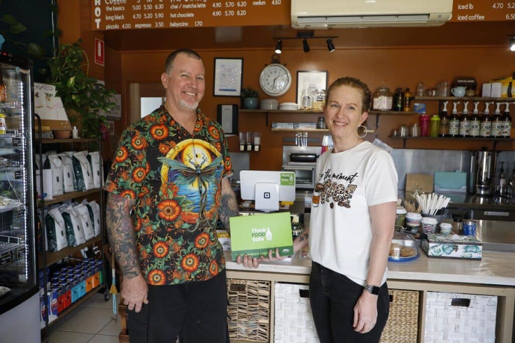 Owners of The Urban Dragonfly espresso bar owner Chris and Jeanette Clarke have been part of Council's Think Food Safe program since taking over the business almost twelve months ago.