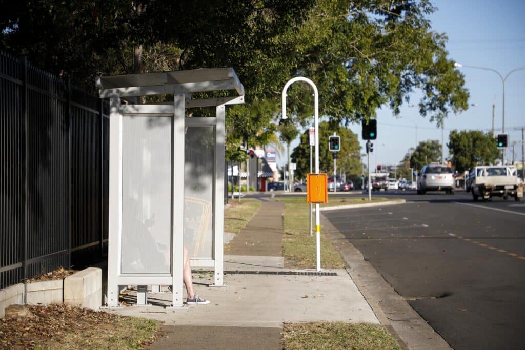 bus stops
