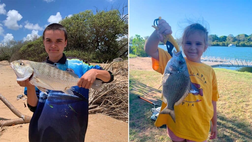 Junior fishing enthusiasts Tyler and Mirane Ridgeway - Barred Javelin