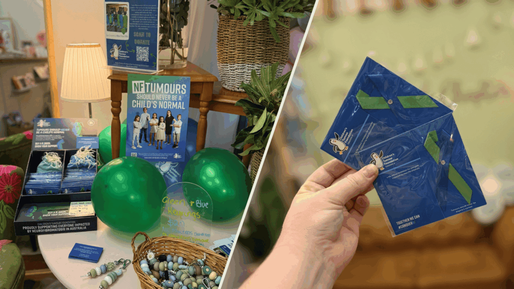 The fundraiser supports the Children’s Tumour Foundation for NF (Neurofibromatosis) Awareness Month.