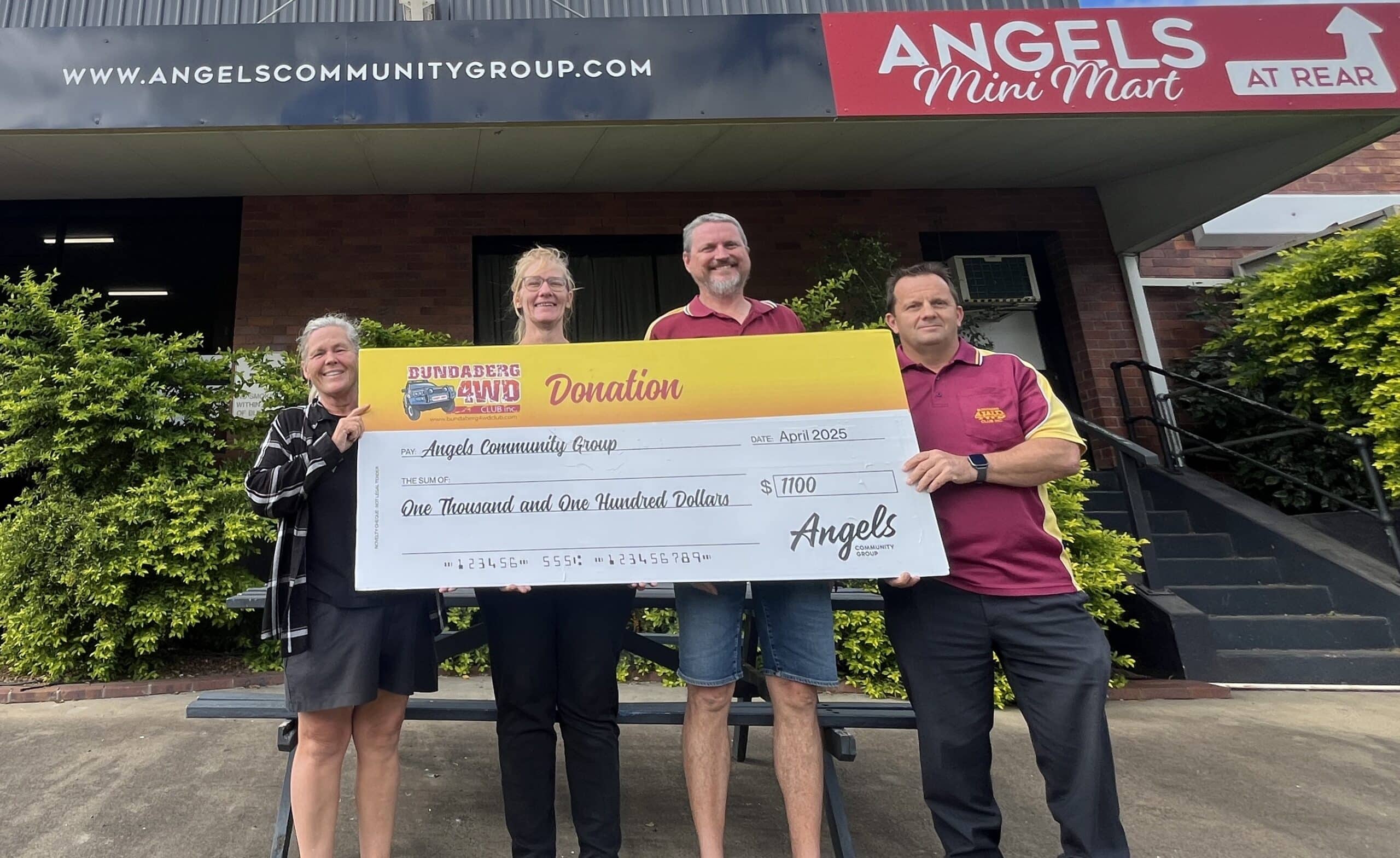 Each year the Bundaberg 4WD Clubs members choose a charity to fundraise for, this year the charity chosen is Angels Community Group.