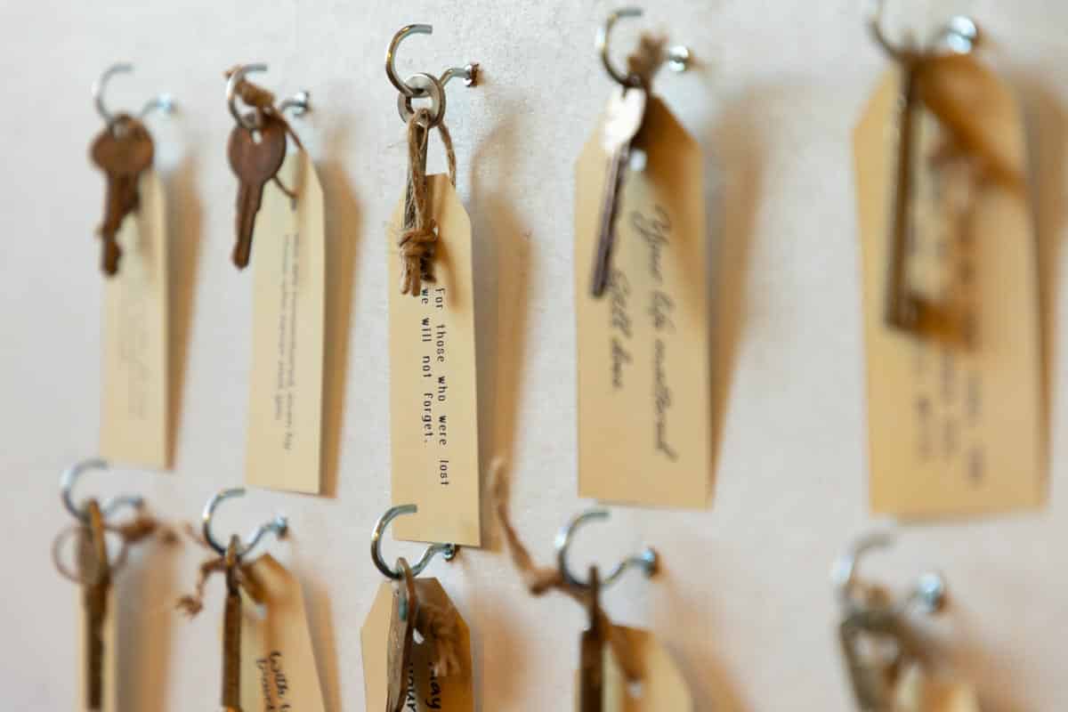 Childers Arts Space key tag installation