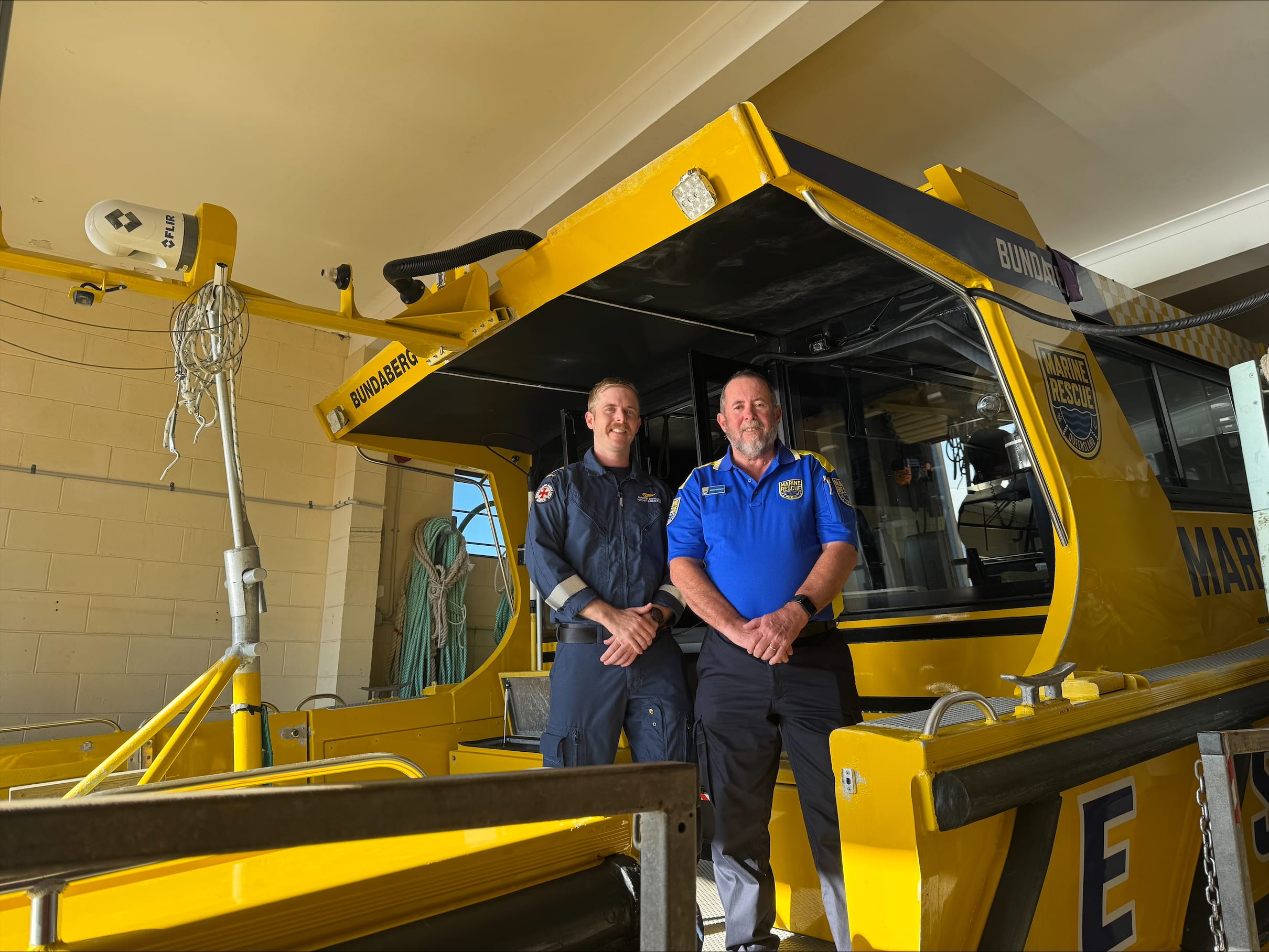 Father and son duo, Erwin and Andrew, joined LifeFlight to help two passengers, Joan and Guy, to safety.