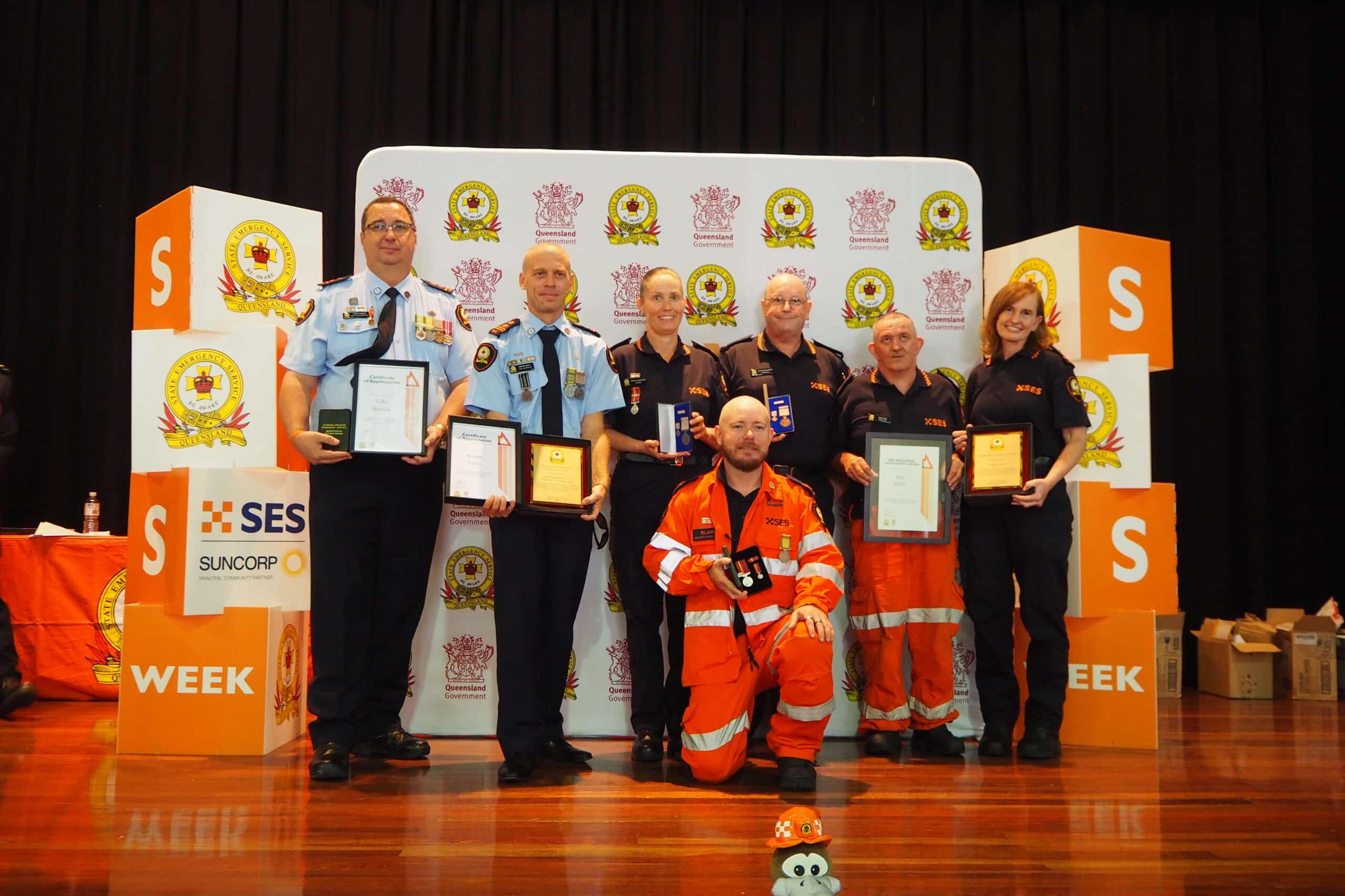 Regional ceremonies are held and Achievement Certificates are presented to SES members who have given a special contribution to the service.